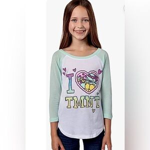 TEENAGE MUTANT NINJA TURTLES Girls Baseball Tee Size 6/6x NEW NWOT